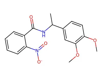 N-[1-(3,4-dimethoxyphenyl)ethyl]-2-nitrobenzamide structure