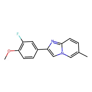 2-(3-Fluoro-4-methoxyphenyl)-6-methylimidazo[1,2-a]pyridine structure