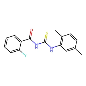 N-[(2,5-dimethylphenyl)carbamothioyl]-2-fluorobenzamide structure