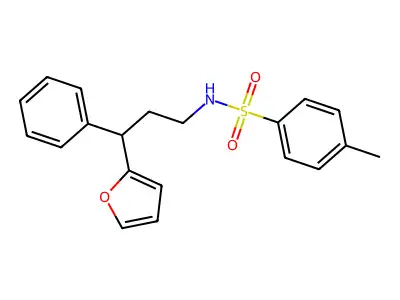 N-[3-(2-furanyl)-3-phenylpropyl]-4-methylbenzenesulfonamide structure