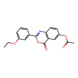 [2-(3-Ethoxyphenyl)-4-oxo-3,1-benzoxazin-6-yl] acetate structure