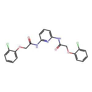 2-(2-chlorophenoxy)-N-[6-[[2-(2-chlorophenoxy)acetyl]amino]pyridin-2-yl]acetamide structure