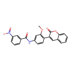 N-[3-methoxy-4-(2-oxochromen-3-yl)phenyl]-3-nitrobenzamide structure