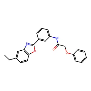 N-[3-(5-ethyl-1,3-benzoxazol-2-yl)phenyl]-2-phenoxyacetamide structure