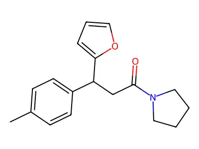 3-(Furan-2-yl)-3-(4-methylphenyl)-1-pyrrolidin-1-ylpropan-1-one structure