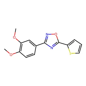 3-(3,4-Dimethoxyphenyl)-5-thiophen-2-yl-1,2,4-oxadiazole structure
