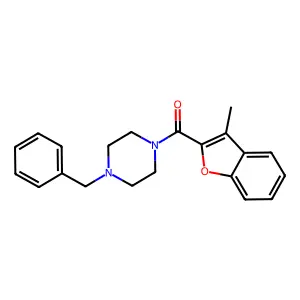 3-Methylbenzo[d]furan-2-yl 4-benzylpiperazinyl ketone structure