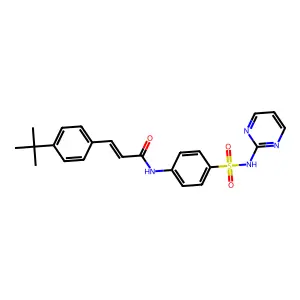 (E)-3-(4-tert-butylphenyl)-N-[4-(pyrimidin-2-ylsulfamoyl)phenyl]prop-2-enamide structure