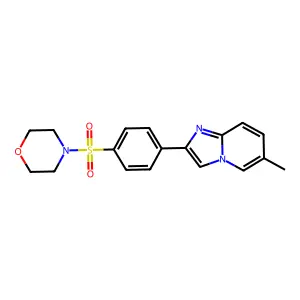 6-Methyl-2-[4-(4-morpholinylsulfonyl)phenyl]imidazo[1,2-a]pyridine structure