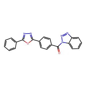 Benzotriazol-1-yl-[4-(5-phenyl-1,3,4-oxadiazol-2-yl)phenyl]methanone structure