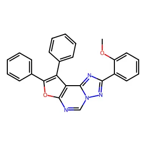 2-(2-Methoxyphenyl)-8,9-diphenylfuro[3,2-e][1,2,4]triazolo[1,5-c]pyrimidine structure