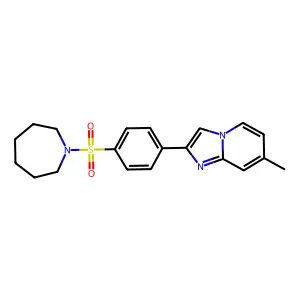 2-[4-(Azepan-1-ylsulfonyl)phenyl]-7-methylimidazo[1,2-a]pyridine structure
