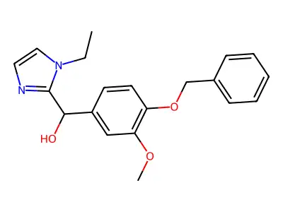 (1-Ethylimidazol-2-yl)-(3-methoxy-4-phenylmethoxyphenyl)methanol structure
