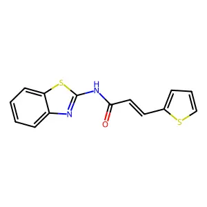 (E)-N-(1,3-benzothiazol-2-yl)-3-thiophen-2-ylprop-2-enamide structure