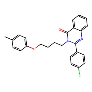 2-(4-Chlorophenyl)-3-[4-(4-methylphenoxy)butyl]quinazolin-4-one structure