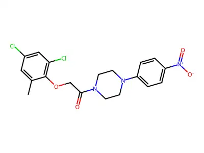 2-(2,4-Dichloro-6-methylphenoxy)-1-[4-(4-nitrophenyl)piperazin-1-yl]ethanone structure