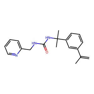 1-[2-(3-Prop-1-en-2-ylphenyl)propan-2-yl]-3-(pyridin-2-ylmethyl)urea structure