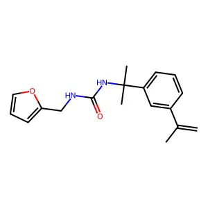 1-(Furan-2-ylmethyl)-3-[2-(3-prop-1-en-2-ylphenyl)propan-2-yl]urea structure