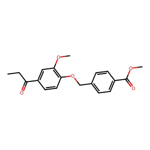 Methyl 4-[(2-methoxy-4-propanoylphenoxy)methyl]benzoate structure