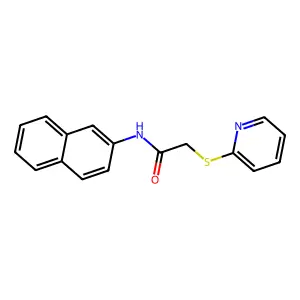 N-naphthalen-2-yl-2-pyridin-2-ylsulfanylacetamide structure