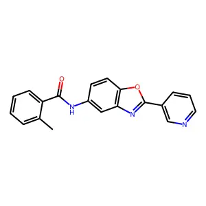 2-methyl-N-(2-pyridin-3-yl-1,3-benzoxazol-5-yl)benzamide structure