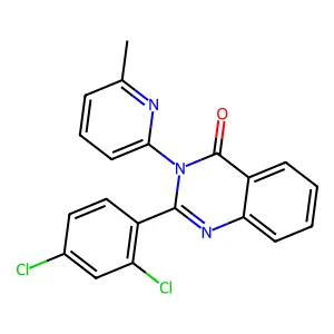 2-(2,4-Dichlorophenyl)-3-(6-methylpyridin-2-yl)quinazolin-4-one structure