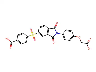 4-((2-(4-(Carboxymethoxy)phenyl)-1,3-dioxoisoindolin-5-yl)sulfonyl)benzoic acid structure