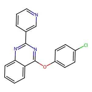 4-(4-Chlorophenoxy)-2-(pyridin-3-yl)quinazoline structure