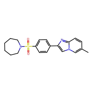 2-[4-(Azepan-1-ylsulfonyl)phenyl]-6-methylimidazo[1,2-a]pyridine structure