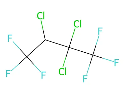 2,2,3-Trichloro-1,1,1,4,4,4-hexafluorobutane structure