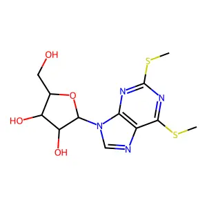 2-[2,6-Bis(methylsulfanyl)purin-9-yl]-5-(hydroxymethyl)oxolane-3,4-diol structure