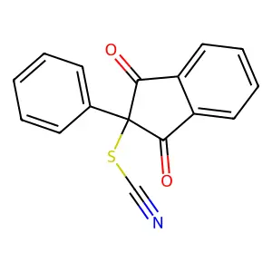 (1,3-Dioxo-2-phenylinden-2-yl) thiocyanate structure