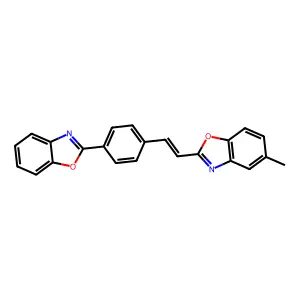 2-[2-[4-(2-Benzoxazolyl)phenyl]ethenyl]-5-methylbenzoxazole structure