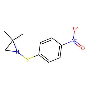 2,2-Dimethyl-1-[(4-nitrophenyl)sulfanyl]aziridine structure