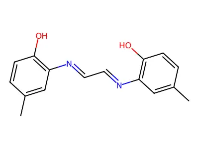 N,N'-Bis(2-hydroxy-5-methylphenyl)-1,4-diazabutadiene structure