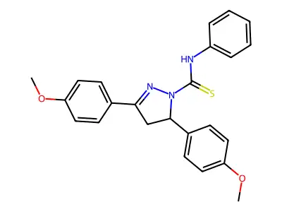 3,5-bis(4-methoxyphenyl)-N-phenyl-4,5-dihydro-1H-pyrazole-1-carbothioamide structure