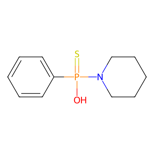 Phosphinothioic acid, phenyl-1-piperidinyl- structure