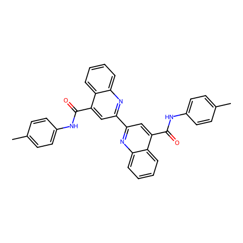 2,2'-bis[N-(4-methylphenyl)-4-quinolinecarboxamide] structure
