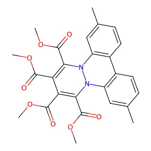 3,12-Dimethylbenzo[c]pyridazino[1,2-a]cinnoline-6,7,8,9-tetracarboxylicacidtetramethylester structure