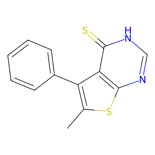 6-Methyl-5-phenyl-3-hydrothiopheno[2,3-d]pyrimidine-4-thione structure