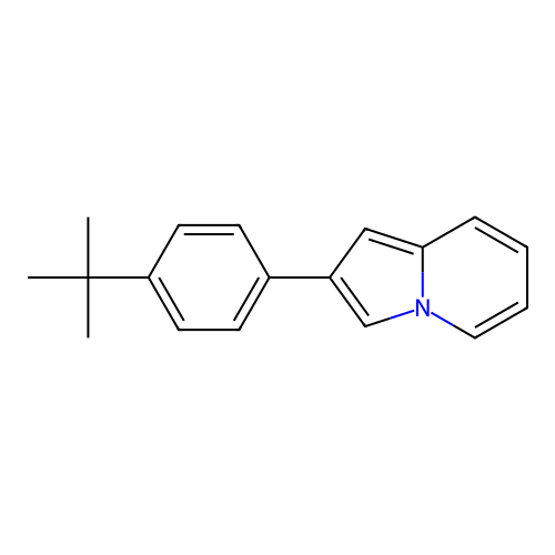 2-(4-Tert-butylphenyl)indolizine structure
