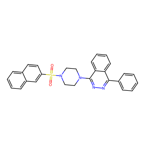 1-(2-Naphthylsulfonyl)-4-(4-phenylphthalazinyl)piperazine structure