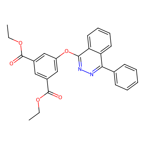 Diethyl 5-[(4-phenylphthalazin-1-yl)oxy]isophthalate structure