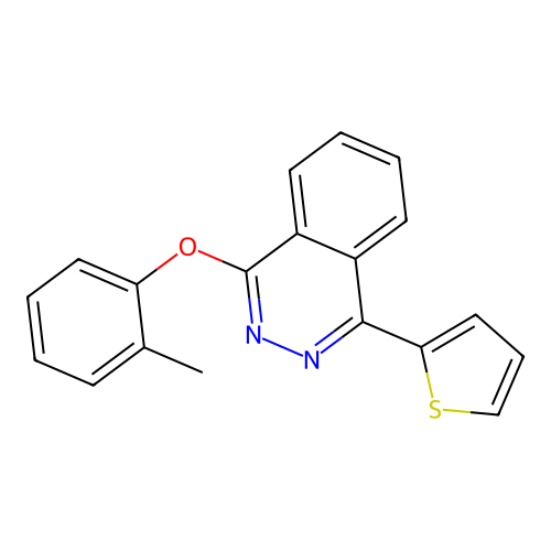 1-(2-Methylphenoxy)-4-thiophen-2-ylphthalazine structure