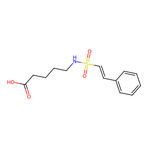 5-(2-Phenylethenylsulfonylamino)pentanoic acid structure