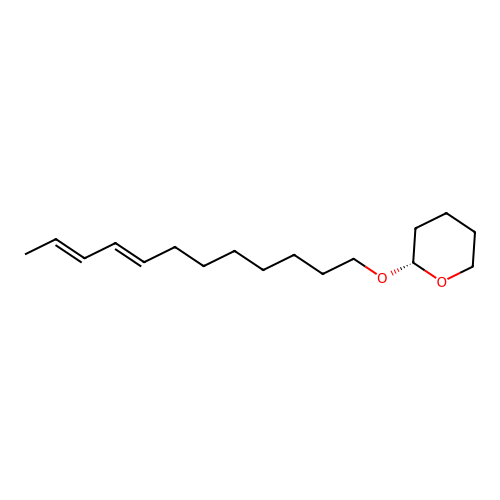(E,E)-2-((8,10-Dodecadienyl)oxy)tetrahydro-2H-pyran structure