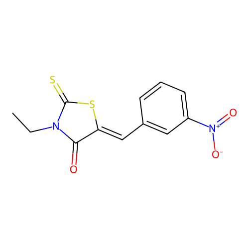 3-Ethyl-5-m-nitrobenzylidenerhodanine structure