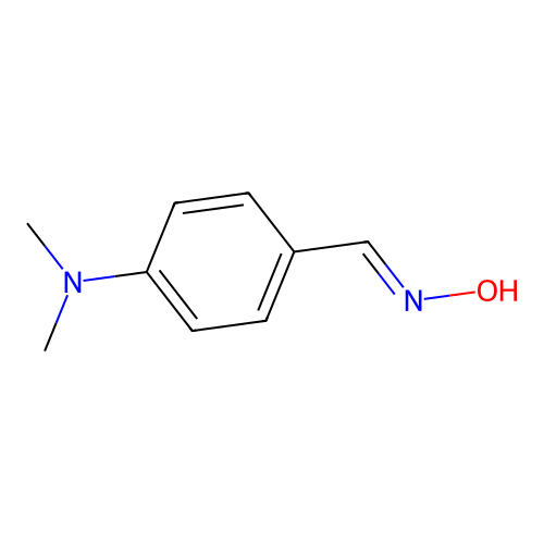 p-(Dimethylamino)benzaldehyde oxime structure