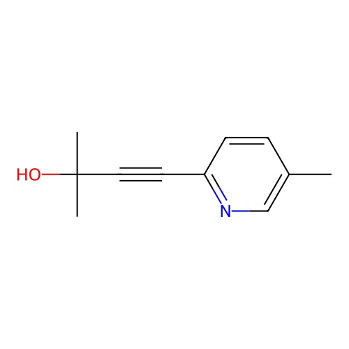 2-Methyl-4-(5-methylpyridin-2-yl)but-3-yn-2-ol structure