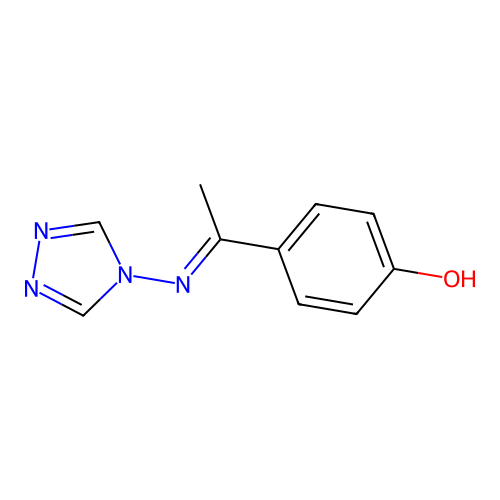4-[N-(4H-1,2,4-triazol-4-yl)ethanimidoyl]phenol structure